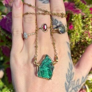 Malachite interchangeable necklace